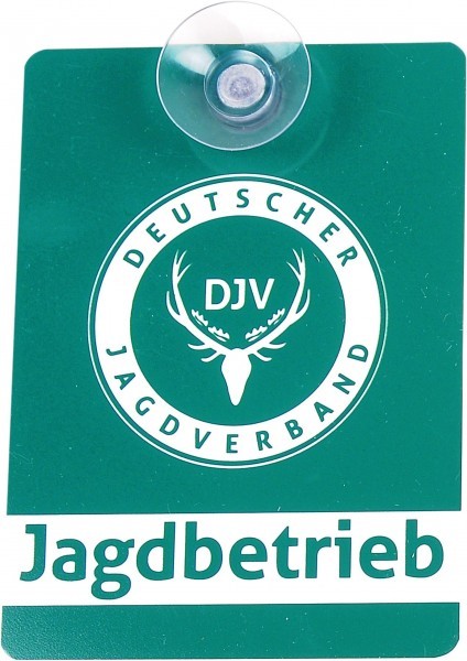 DJV-Autoschild Jagdbetrieb
